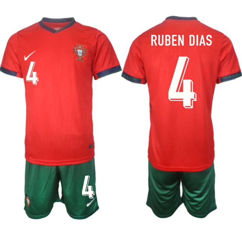 Men 2024-2025 Season Portugal home red 4 Soccer Jersey